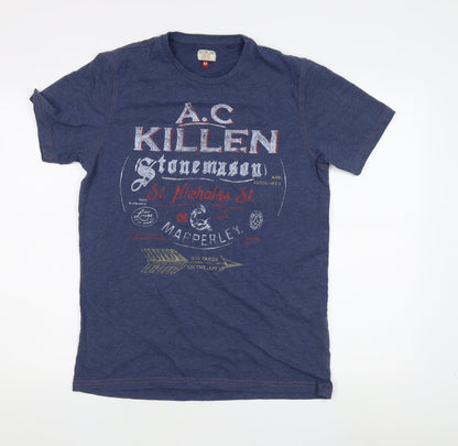 Unisex Adults UK Size M NEXT Blue Basic T-Shirt