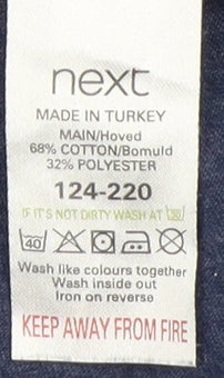 Unisex Adults UK Size M NEXT Blue Basic T-Shirt
