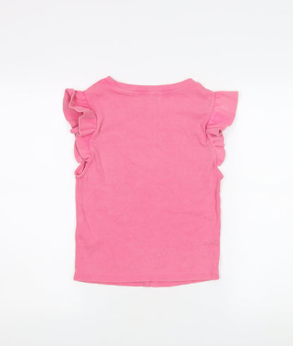 Womens UK Size M Zara Pink Basic T-Shirt
