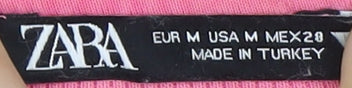 Womens UK Size M Zara Pink Basic T-Shirt