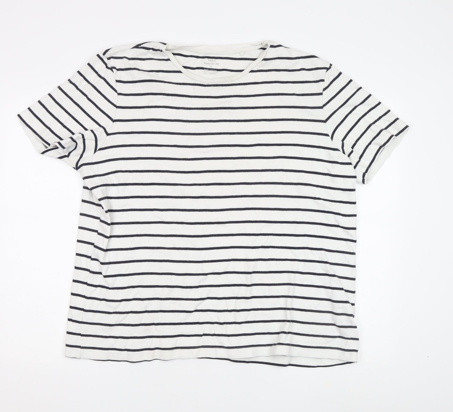 Womens UK Size XL Marks and Spencer White Basic T-Shirt