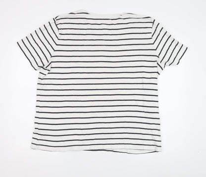 Womens UK Size XL Marks and Spencer White Basic T-Shirt