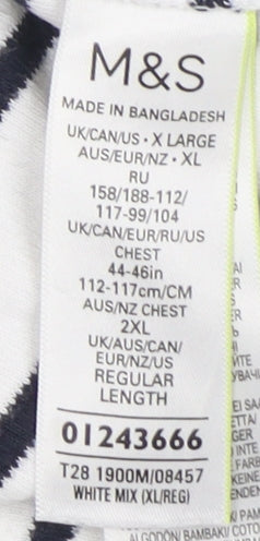 Womens UK Size XL Marks and Spencer White Basic T-Shirt
