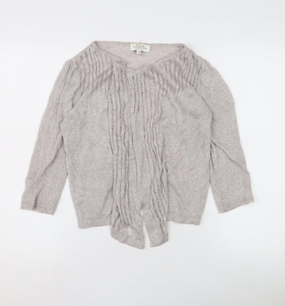 Womens UK Size 12 Debenhams Beige Cardigan Jumper