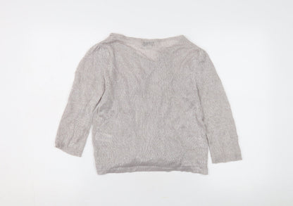 Womens UK Size 12 Debenhams Beige Cardigan Jumper