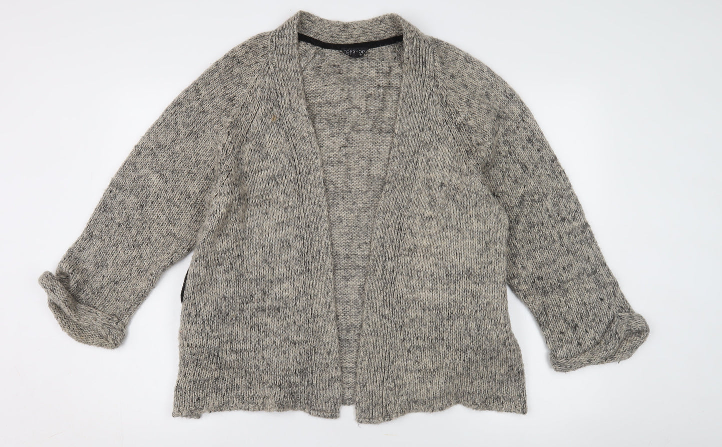Womens UK Size 10 Topshop Grey Cardigan Jumper