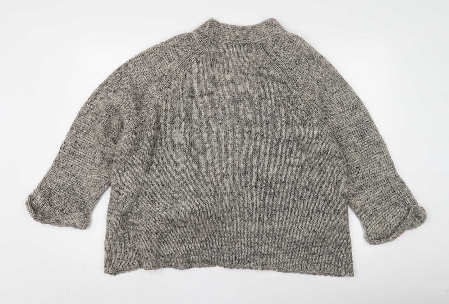 Womens UK Size 10 Topshop Grey Cardigan Jumper