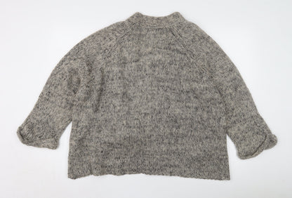 Womens UK Size 10 Topshop Grey Cardigan Jumper