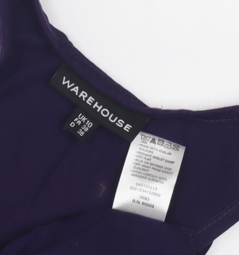 Womens UK Size 10 Warehouse Purple Basic Tank