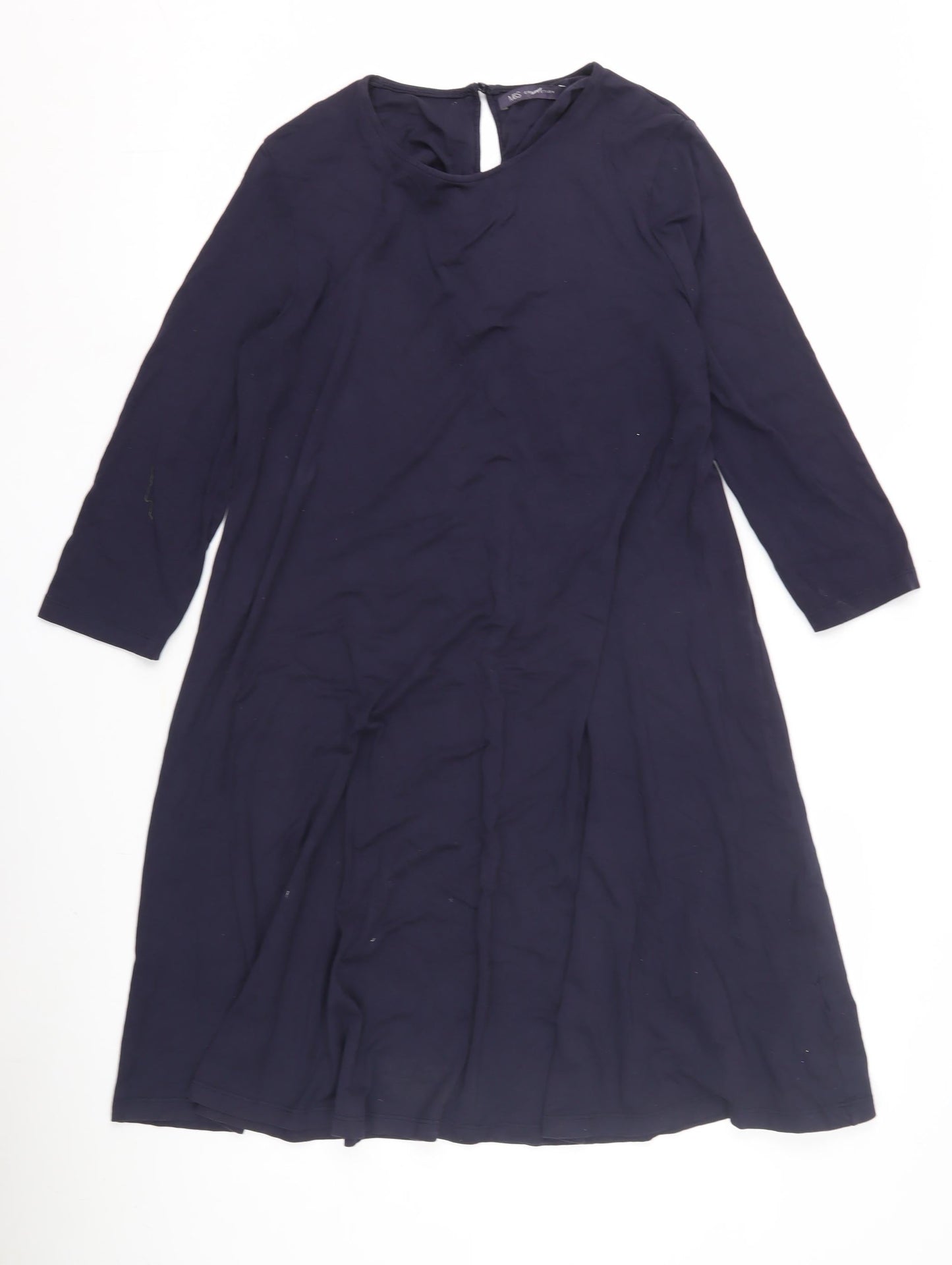 Marks and Spencer Women Navy 3/4 Sleeve Dress