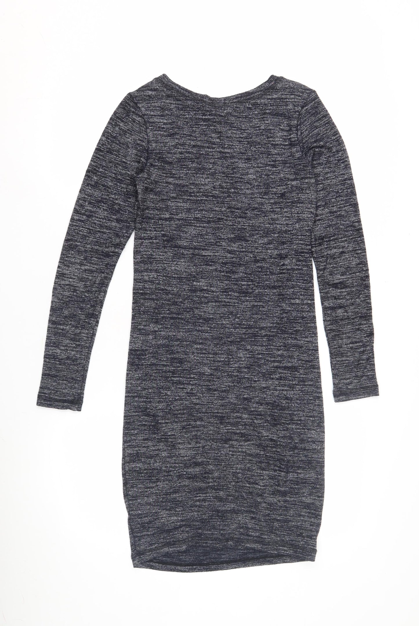 H&M Women's Grey Bodycon Knee Length Dress, Size S