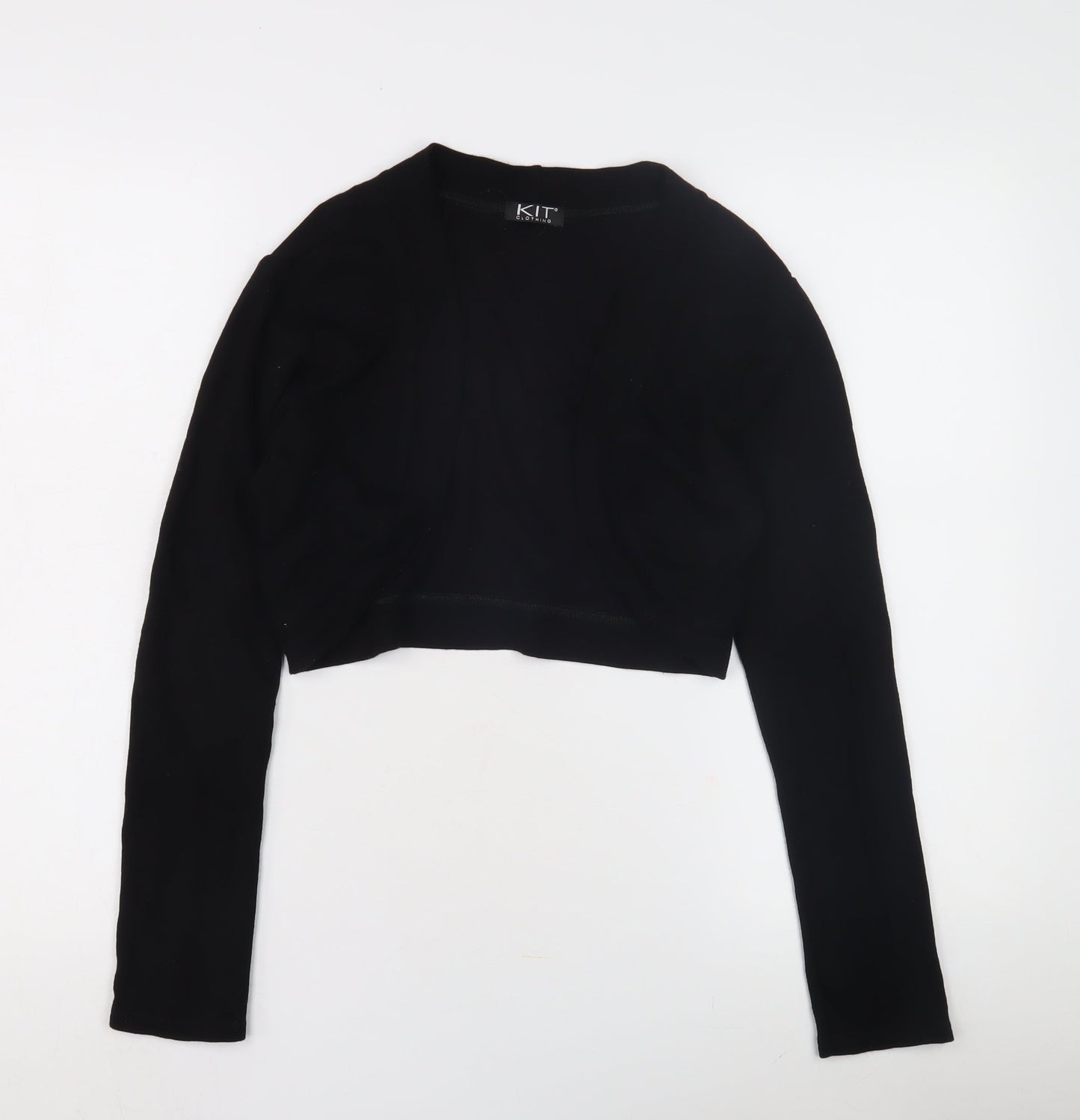KIT Women's Black Shrug V-Neck Long Sleeve