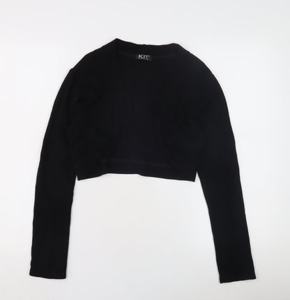 KIT Women's Black Shrug V-Neck Long Sleeve