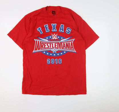 WWE Men's Red WrestleMania Graphic T-Shirt, M