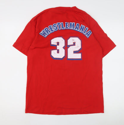 WWE Men's Red WrestleMania Graphic T-Shirt, M
