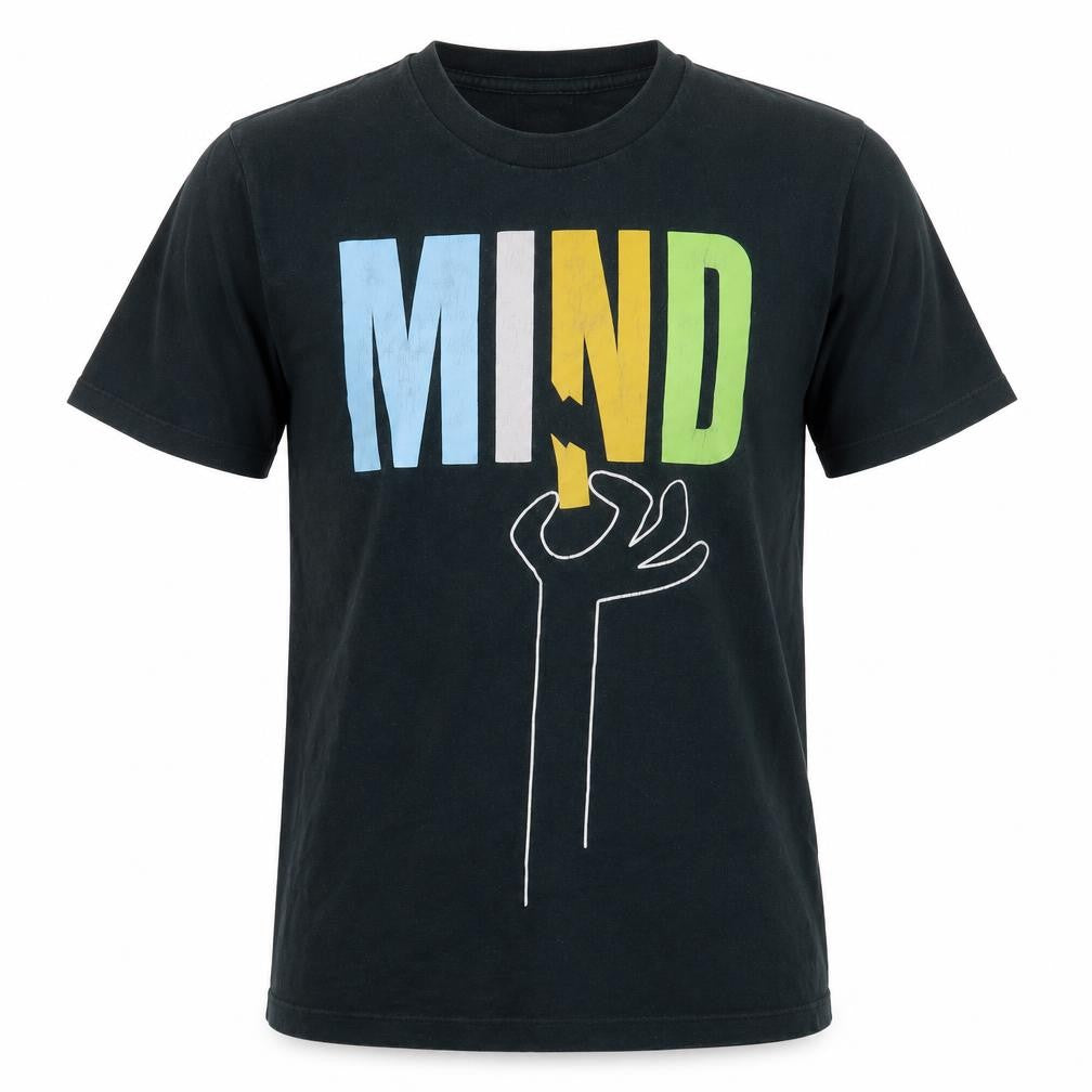 Front view of Design Tshirts Store Graniph Black Graphic T-Shirt, Small