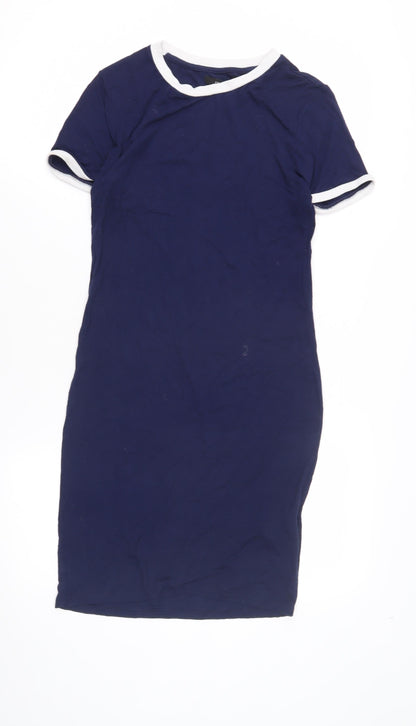 Forever 21 Women's Blue T-Shirt Dress, L, Casual Summer