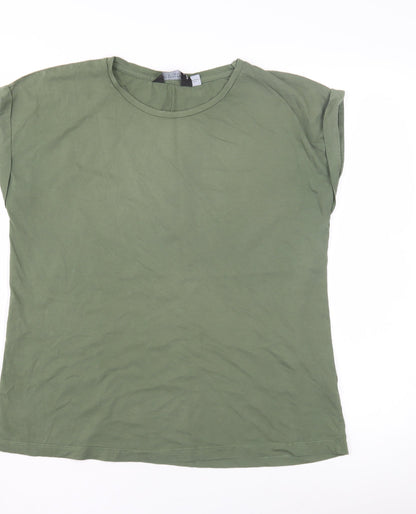 Womens UK Size 14 Dorothy Perkins Green Basic T-Shirt