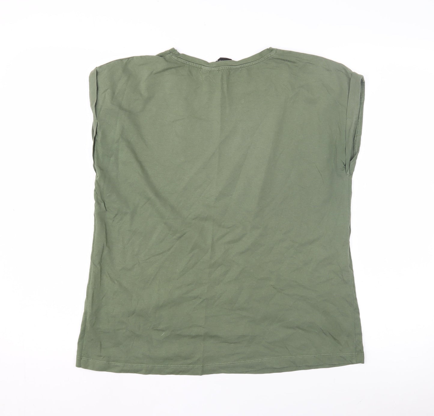 Womens UK Size 14 Dorothy Perkins Green Basic T-Shirt