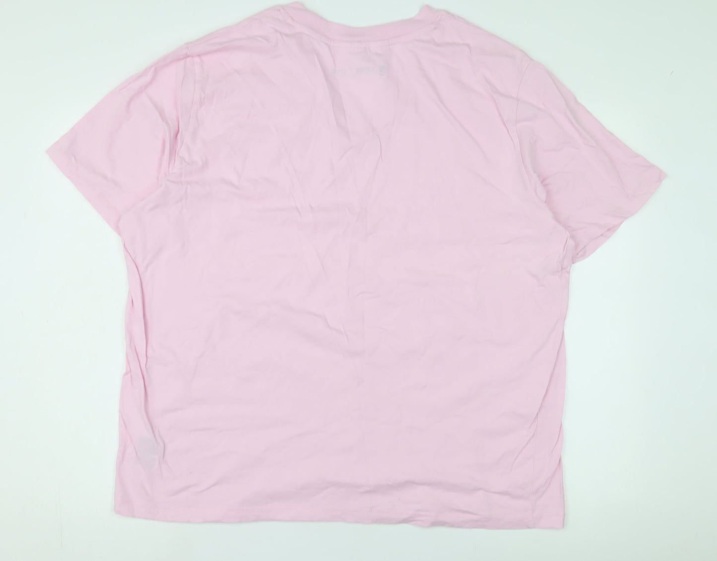 Bonprix Collection Women's Pink XL V-Neck T-Shirt