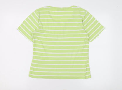 Womens UK Size S Fabrizio Green Basic T-Shirt