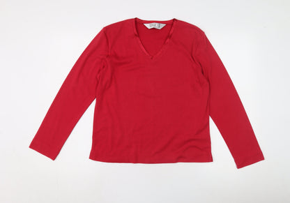 Womens UK Size 14 TIGI Red Basic T-Shirt