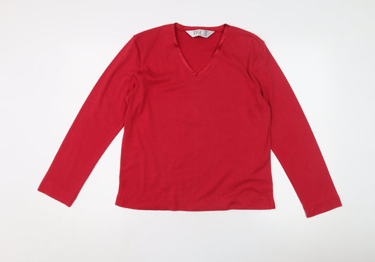 Womens UK Size 14 TIGI Red Basic T-Shirt