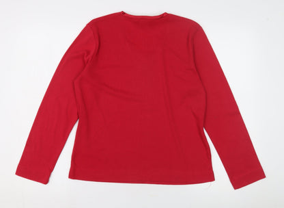 Womens UK Size 14 TIGI Red Basic T-Shirt