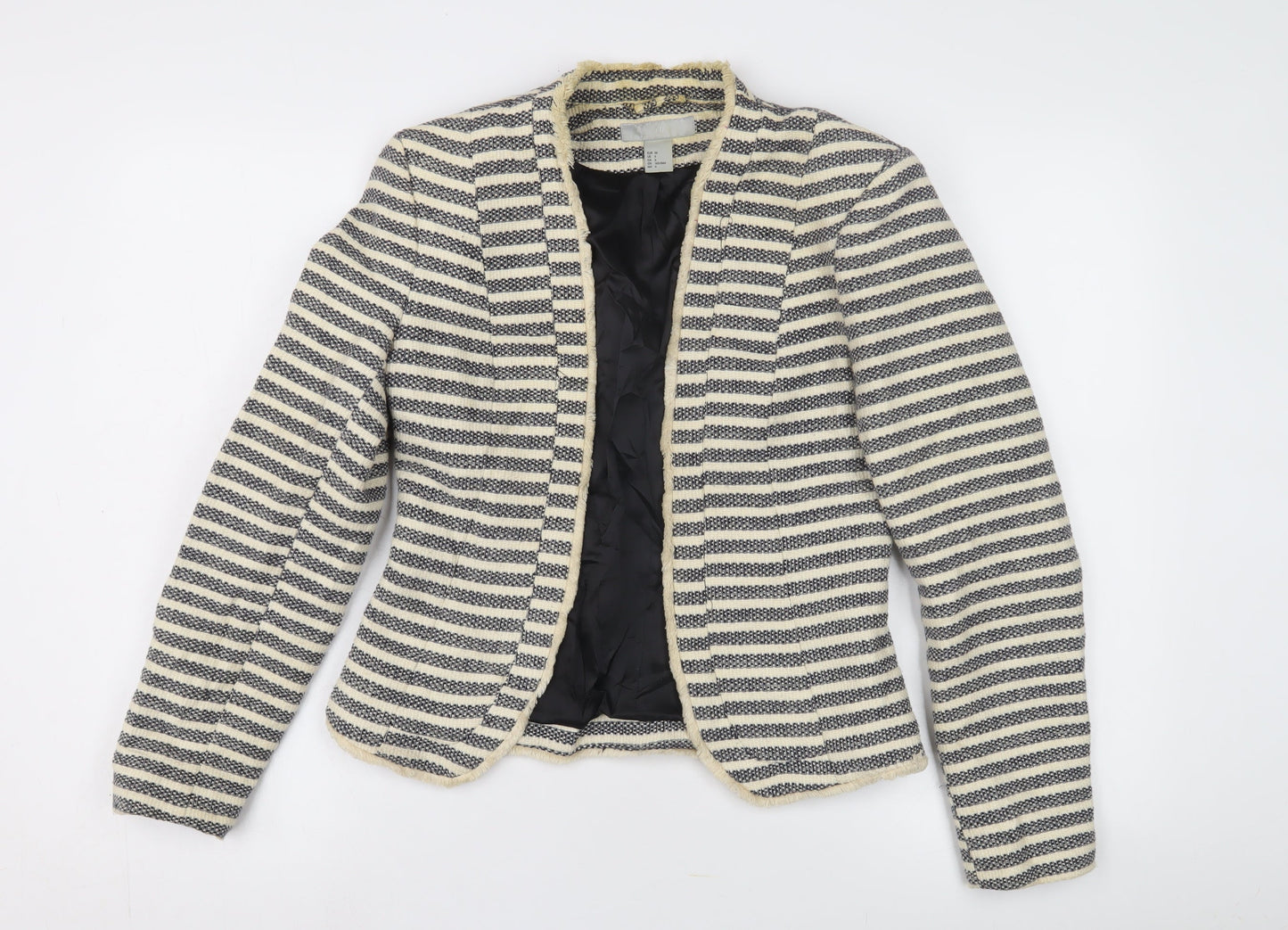 H&M Women's Striped Classic Blazer, Size 8