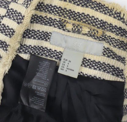 H&M Women's Striped Classic Blazer, Size 8