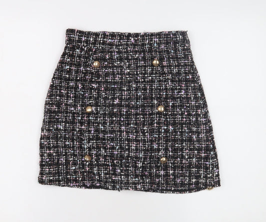 Lipsy Women's Black Tweed Pencil Skirt Size 8