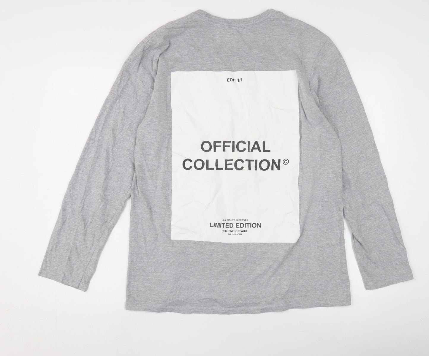 Mens UK Size M Boohoo Grey  T-Shirt