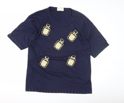 Womens UK Size One Size Paramour Blue Basic T-Shirt
