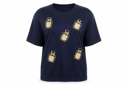 Womens UK Size One Size Paramour Blue Basic T-Shirt