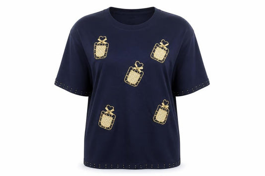 Womens UK Size One Size Paramour Blue Basic T-Shirt