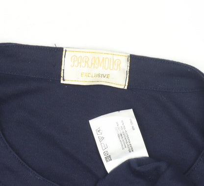 Womens UK Size One Size Paramour Blue Basic T-Shirt