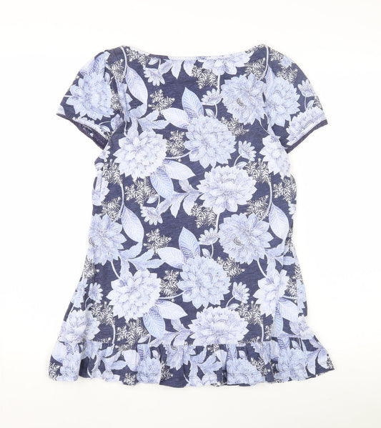 Womens UK Size 10 Marks and Spencer Blue Basic Blouse