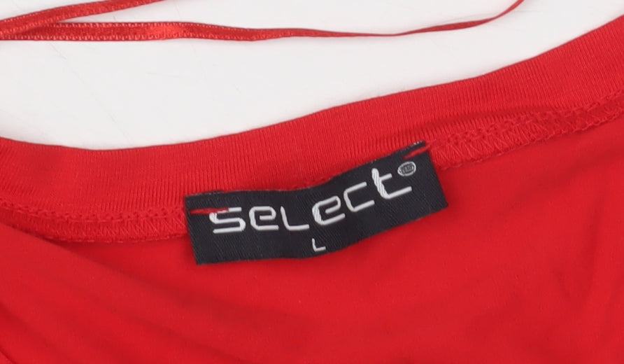 Womens UK Size L Select Red Basic T-Shirt
