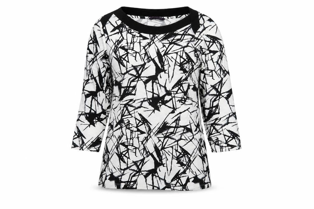 Marks and Spencer Women's Black Abstract Top Size 14