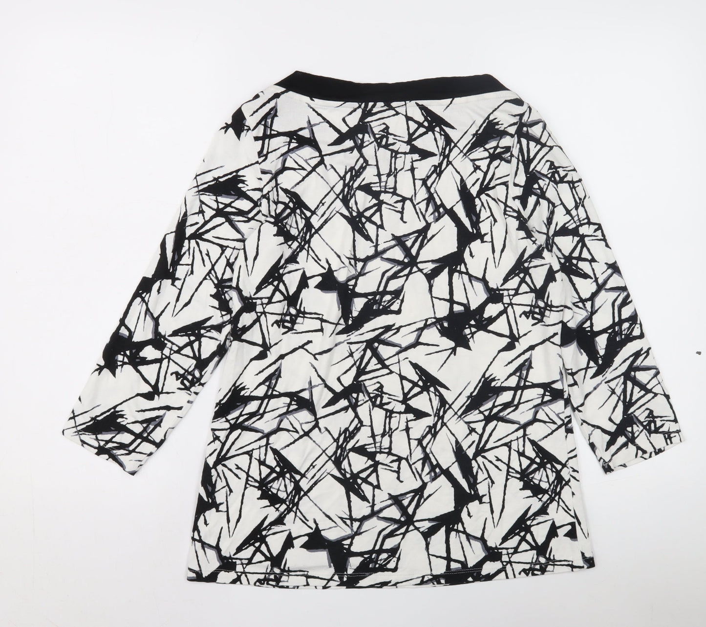 Marks and Spencer Women's Black Abstract Top Size 14
