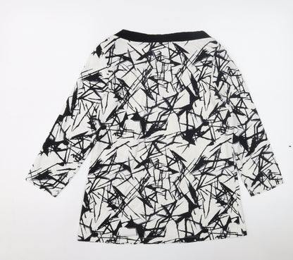 Marks and Spencer Women's Black Abstract Top Size 14