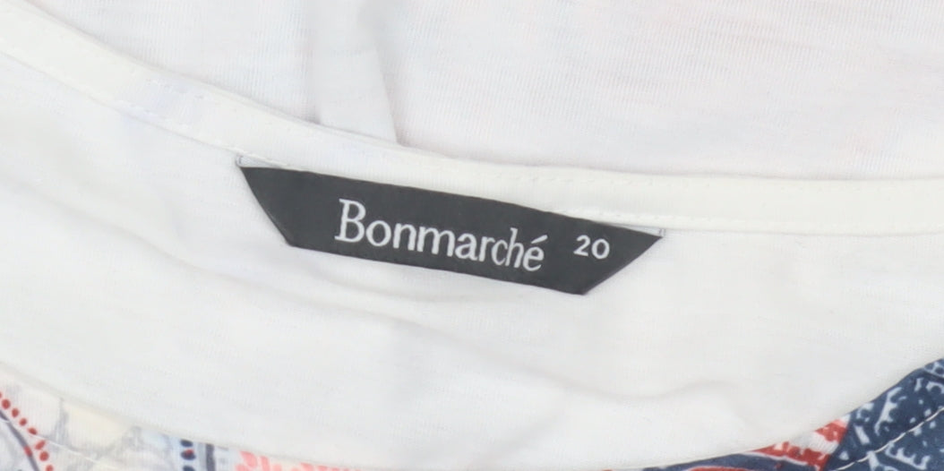 Womens UK Size 20 Bonmarché Multicoloured Basic T-Shirt