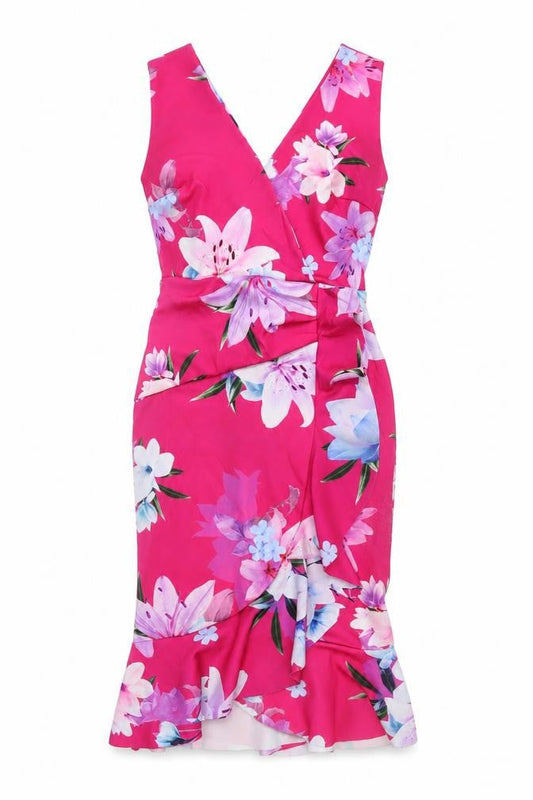 Sistaglam Women's Pink Floral Sleeveless Dress Size 10