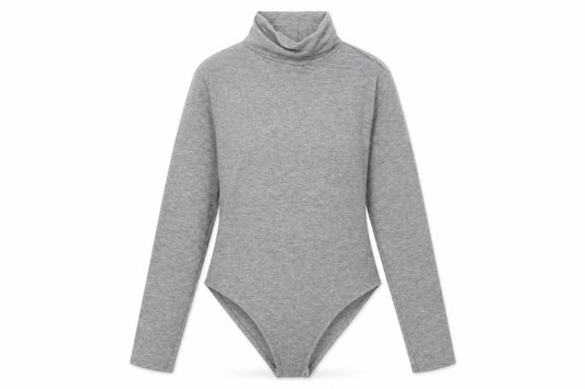 Womens UK Size 10 PRETTYLITTLETHING One-Piece Grey Bodysuit