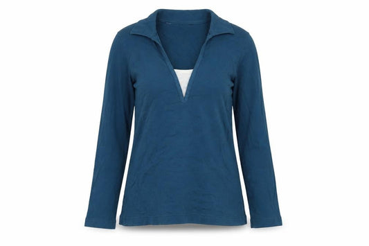 Womens UK Size 10 Debenhams Blue Basic T-Shirt