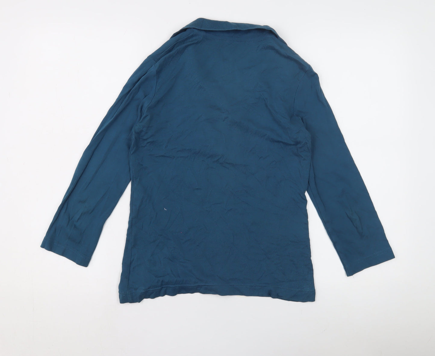 Womens UK Size 10 Debenhams Blue Basic T-Shirt