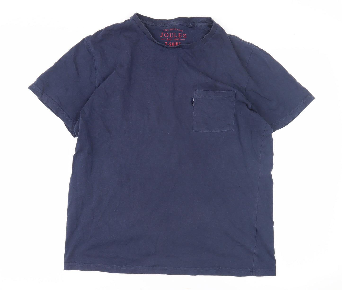 Unisex Adults UK Size M Joules Blue Basic T-Shirt