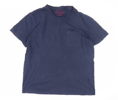 Unisex Adults UK Size M Joules Blue Basic T-Shirt