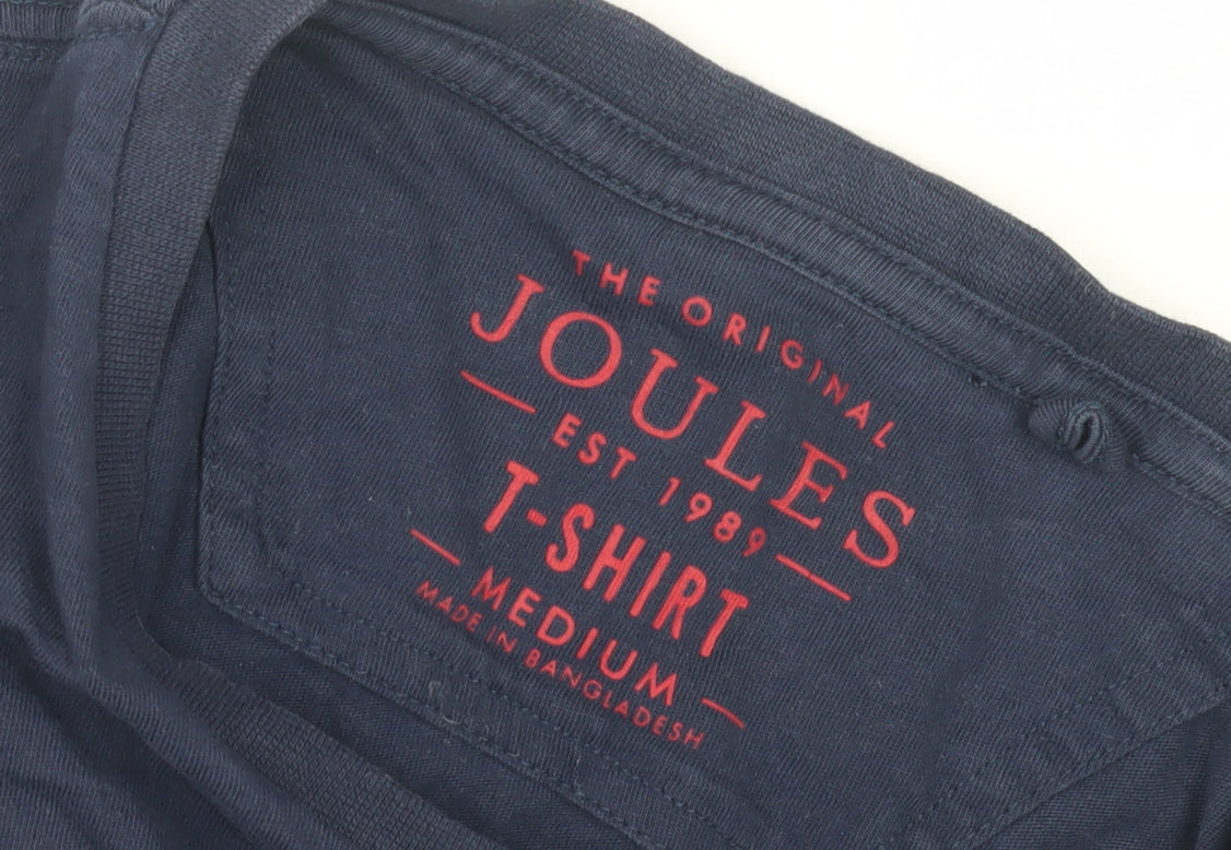 Unisex Adults UK Size M Joules Blue Basic T-Shirt