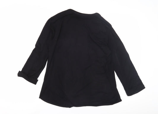 Cable & Gauge Women's Black Blouse Zip Accent M
